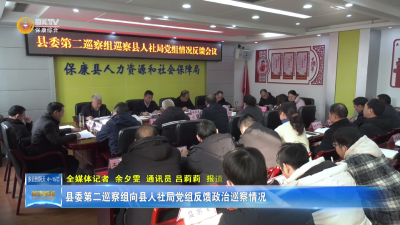 县委第二巡察组向县人社局党组反馈政治巡察情况