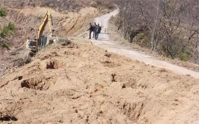 县九昇城发集团携手联系村栽种油茶苗