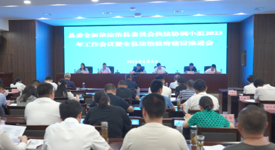 【视频】县委全面依法治县委员会执法协调小组工作会议暨全县法治政府建设推进会召开