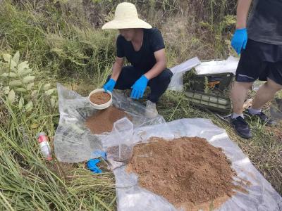 英山县开展第三次土壤普查样点取样工作