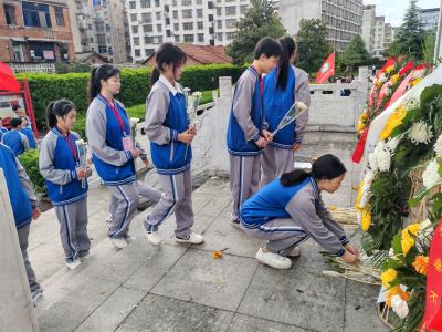 长冲高中组织开展清明祭扫活动