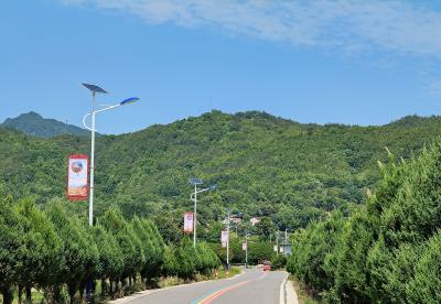 湖北英山安装160盏民生路灯照亮和美乡村