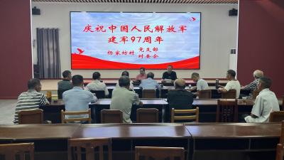 杨家坊村举办庆“八一”建军节座谈会