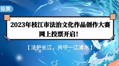 等您助力！2023年枝江市法治文化作品创作大赛投票开启！