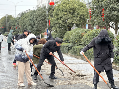 以雪为令 问安镇全力以赴应对冰冻雨雪天气