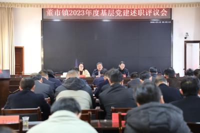 董市镇召开2023年度基层党建述职评议会