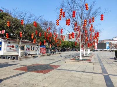 挂灯笼 迎新年 宜昌枝江营造春节喜庆氛围 