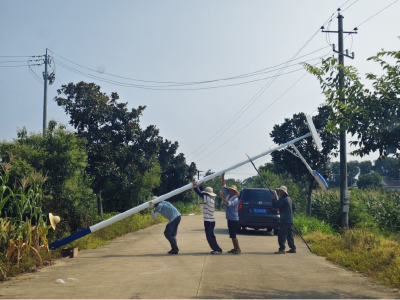 秦家塝村：安装太阳能节能灯 点亮村民幸福生活
