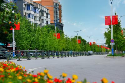 挂国旗，迎国庆！董市集镇国庆氛围浓