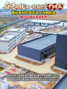 十四五”丨 四季度攻坚正酣！枝江楚怡新材料项目进入冲刺阶段，预计12月正式试生产。