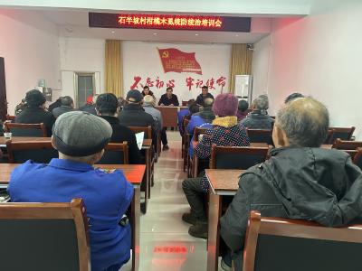 顾家店镇石半坡村开展柑橘木虱统防统治培训