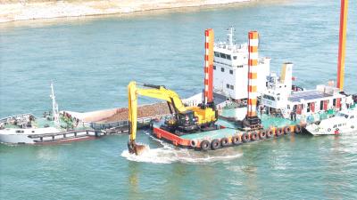 长江干线枝江段疏浚施工完工