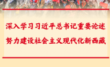 深入学习习近平总书记重要论述，努力建设社会主义现代化新西藏