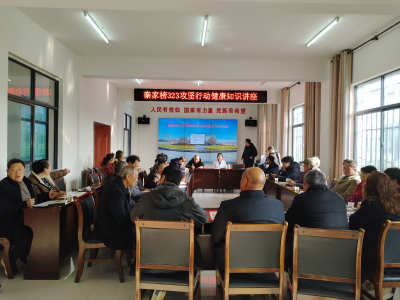 安福寺镇秦家塝村开展春季防病及“323”攻坚知识讲座