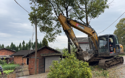 安福寺镇横溪河村主干道拓宽工程启动