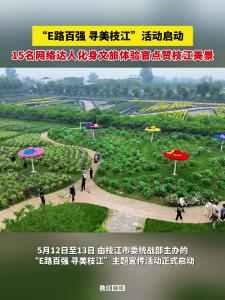 ​“E路百强 寻美枝江”活动启动，15名网络达人化身文旅体验官点赞枝江美景！