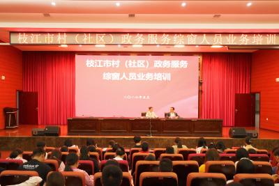 枝江开展村（社区）政务服务综窗人员业务培训