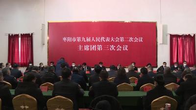 V视 | 市九届人民代表大会第二次会议主席团召开第三次会议