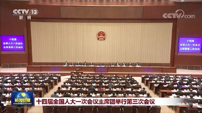 （两会受权发布）十四届全国人大一次会议主席团举行第三次会议