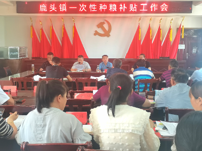 鹿头镇部署一次性种粮补贴工作