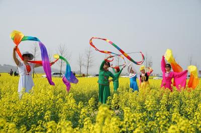 湖北枣阳：油菜花开烂漫 花田成风景