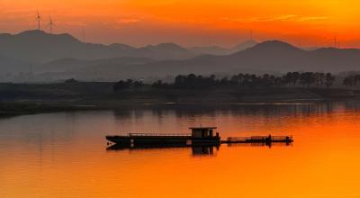 湖北枣阳：熊河夕照