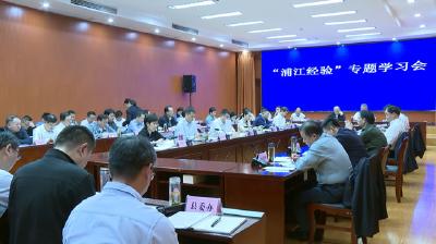 县委常委会（扩大）会议专题学习“浦江经验”