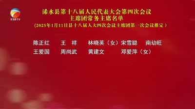 【视频】 浠水县第十八届人民代表大会第四次会议主席团常务主席名单