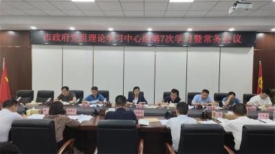 肖平主持召开宜城市政府党组理论学习中心组第7次学习暨常务会议