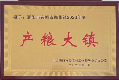 郑集镇获评“襄阳市十大产粮大镇”