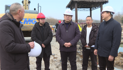 宜城市领导调度莺河幸福河湖项目