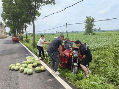鄢城街道南河村：农忙季突发翻车意外 干群援手暖人心