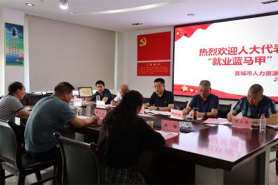 宜城市领导调研“就业蓝马甲”行动