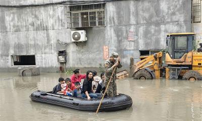 龙头街道北水坝社区：“双报到”党员联动民兵 紧急转移120余名受灾群众