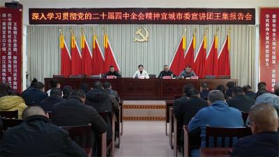 【深入学习贯彻党的二十届四中全会精神】深入学习贯彻党的二十届四中全会精神 宜城市委宣讲团王集报告会举行