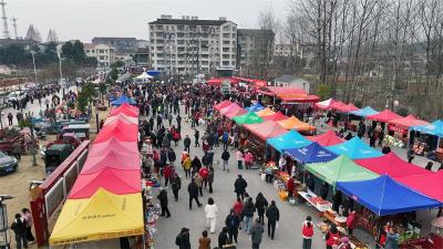 刘猴镇：“山水山货”集市火热 购物交友择业“一站式”