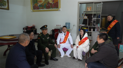 宜城市领导走访慰问现役军官家属