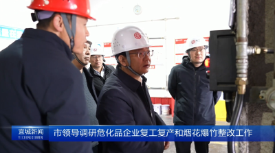 【云视听】市领导调研危化品企业复工复产和烟花爆竹整改工作