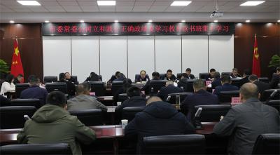 宜城市委常委会集中学习《习近平关于树立和践行正确政绩观论述摘编》