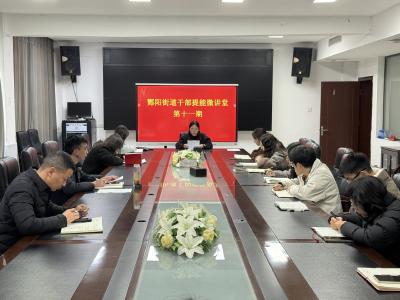 【干部素质提升年】酂阳街道开展第十一期“干部提能微讲堂”活动