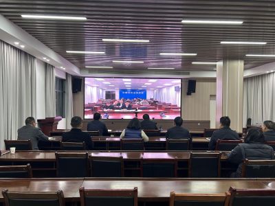 市应急管理局收听收看襄阳市应急系统视频会议 