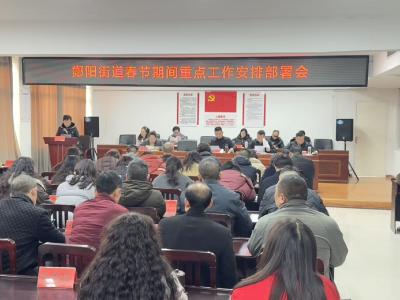 酂阳街道周密部署春节期间重点工作 