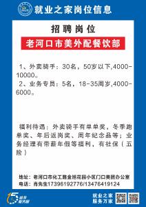 【2026年“春风行动"】老河口市美外配餐饮部