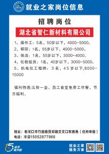 【2026年“春风行动"】湖北省智仁新材料有限公司