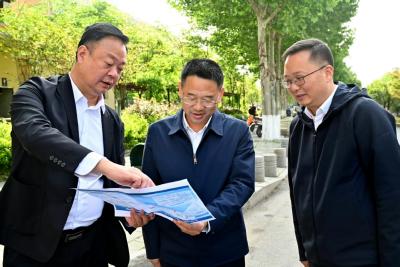 冯玉强郭章新调研城乡一体化供水续建工程建设情况