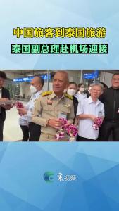 中国旅客到泰国旅游，泰国副总统赴机场迎接