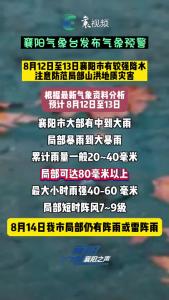 大暴雨！襄阳气象台发布气象预警！