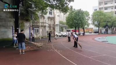 暴雨积水 齐心清理