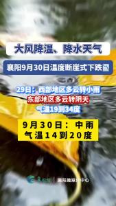 9月30日襄阳气温骤降