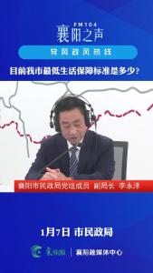 党风政风热线｜襄阳最低生活保障标准